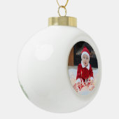 Baby's Eerste kerstkeramische fotoversiering Keramische Bal Ornament (Links)