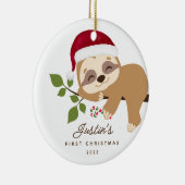 Baby's eerste kerstkerstkerstkerstkerstkerstkerstf keramisch ornament (Rechts)