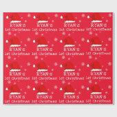 Baby's eerste kerstkerstkerstkerstkerstkerstkerstk cadeaupapier (Vlak)