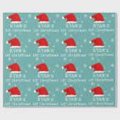 Baby's eerste kerstkerstkerstkerstkerstkerstkerstk cadeaupapier (Vlak)