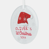 Baby's eerste kerstkerstkerstkerstkerstkerstkerstk glas ornament (Voorkant links)