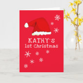 Baby's eerste kerstkerstkerstkerstkerstkerstkerstk kaart (Gele Bloem)