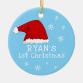 Baby's eerste kerstkerstkerstkerstkerstkerstkerstk keramisch ornament (Voorkant)