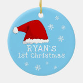 Baby's eerste kerstkerstkerstkerstkerstkerstkerstk keramisch ornament (Achterkant)