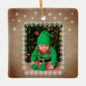 Baby's eerste kerstkerstkerstkerstkerstkerstkerstk keramisch ornament (Voorkant)