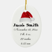 Baby's eerste kerstkerstkerstkerstkerstkerstkerstk keramisch ornament (Voorkant)