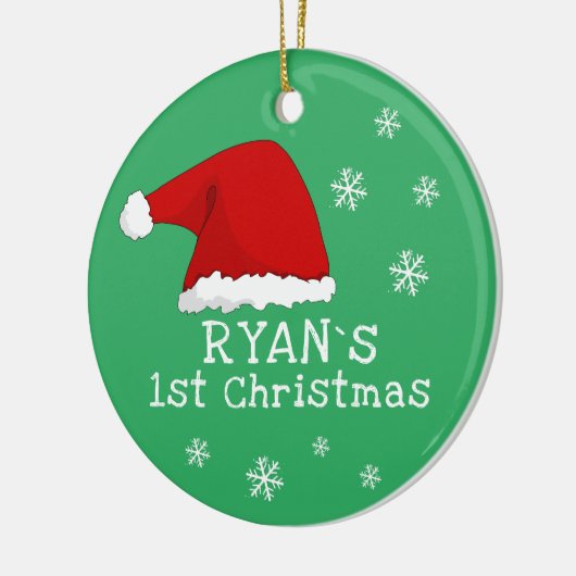 Baby's eerste kerstkerstkerstkerstkerstkerstkerstk keramisch ornament (Links)