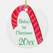 Baby's eerste kerstkerstkerstkerstkerstkerstkerstk keramisch ornament (Achterkant)