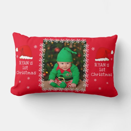 Baby's eerste kerstkerstkerstkerstkerstkerstkerstk kussen (Voorkant)