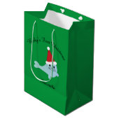 Baby's eerste kerstkerstkerstkerstman medium cadeauzakje (Voorkant Gekanteld)