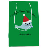 Baby's eerste kerstkerstkerstkerstman medium cadeauzakje (Voorkant)