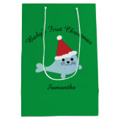 Baby's eerste kerstkerstkerstkerstman medium cadeauzakje (Achterkant)