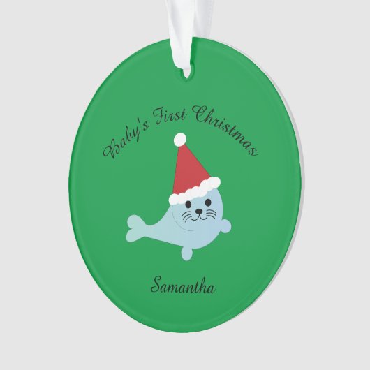 Baby's eerste kerstkerstkerstkerstman ornament (voorkant)