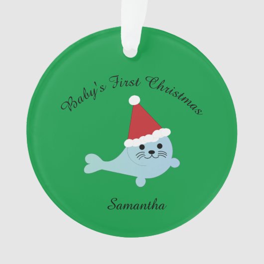 Baby's eerste kerstkerstkerstkerstman ornament (voorkant)