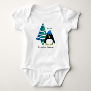 Baby's eerste kerstkerstkerstpak Baby. Romper