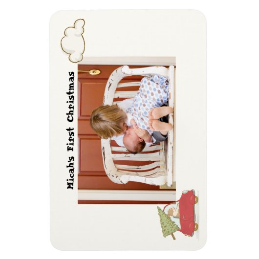 Baby's eerste kerstkoelkast Magnetauto Magneet (Verticaal)