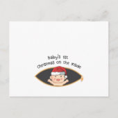 Baby's eerste kerstkraamfeest Santa baby shower Uitnodiging Briefkaart (Voorkant)