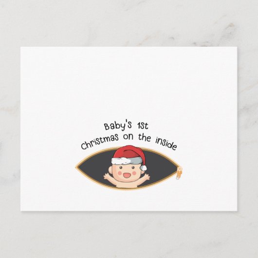 Baby's eerste kerstkraamfeest Santa baby shower Uitnodiging Briefkaart (Voorkant)