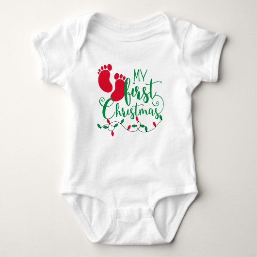 Baby's eerste kerstlichaam Shirt (Voorkant)