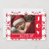 Baby's Eerste Kerstman Geboorteaankondiging Kaart (Voorkant)