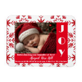 Baby's Eerste Kerstman Geboorteaankondiging Magneet (Horizontaal)