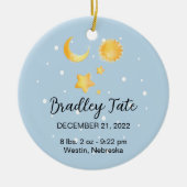 Baby's eerste kerstman keramisch ornament (Voorkant)