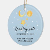 Baby's eerste kerstman keramisch ornament (Links)