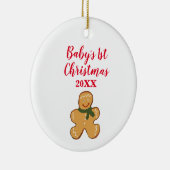 Baby's eerste kerstman keramisch ornament (Rechts)