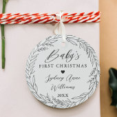 Baby's eerste kerstman Newborn Keepomwille Wreath Glas Ornament