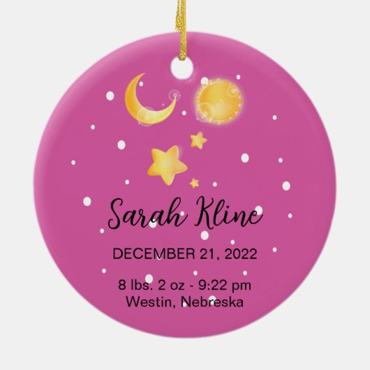 Baby's Eerste kerstman Ornament (Achterkant)