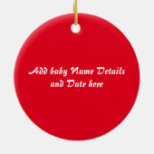 Baby's eerste kerstman persoonlijke hamster-Cartoo Keramisch Ornament (Achterkant)