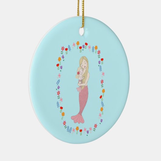 Baby's Eerste Kerstmeisje Eigen naam Keramisch Ornament (Rechts)