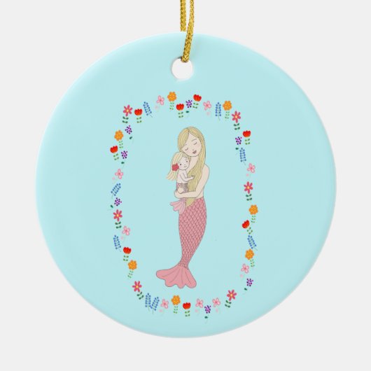 Baby's Eerste Kerstmeisje Eigen naam Keramisch Ornament (Voorkant)
