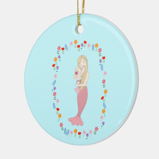 Baby's Eerste Kerstmeisje Eigen naam Keramisch Ornament (Links)