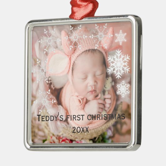 Baby's eerste kerstmetaal ornament (Links)