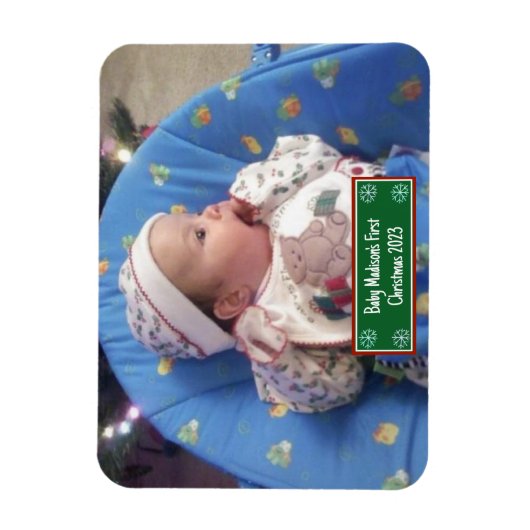 Baby's Eerste Kerstmis 2023 Magneet (Verticaal)