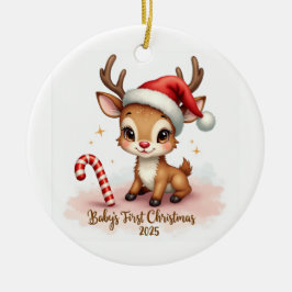 Baby's eerste kerstmis 2025 – Sneeuwvlokkernhanger Keramisch Ornament