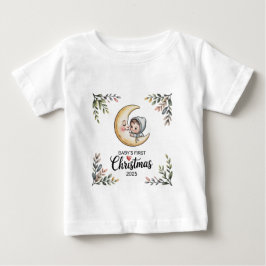 Baby's Eerste Kerstmis 2025 Vintage Maan & Baby