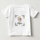 Baby's Eerste Kerstmis 2025 Vintage Maan & Baby (Achterkant)