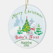 Baby's Eerste Kerstmis 20xx Ornament (Links)