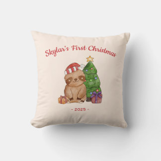 Baby's Eerste Kerstmis Aandenken Kussen