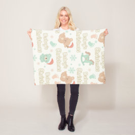 Baby's Eerste Kerstmis Aandenken Mijlpaal Fleece Deken
