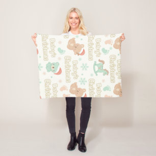 Baby's Eerste Kerstmis Aandenken Mijlpaal Fleece Deken