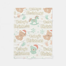 Baby's Eerste Kerstmis Aandenken Mijlpaal Fleece Deken