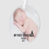 Baby's Eerste Kerstmis Aangepast Acryl Ornament (voorkant)