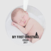 Baby's Eerste Kerstmis Aangepast Acryl Ornament (voorkant)