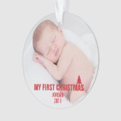 Baby's Eerste Kerstmis Aangepast Acrylhoudend Orna Ornament (voorkant)
