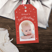 Baby's eerste kerstmis aangepaste foto feestelijke