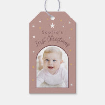 Baby's eerste kerstmis aangepaste foto oude roze b