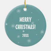 Baby's eerste Kerstmis. Aangepaste kerst Keramisch Ornament (Achterkant)